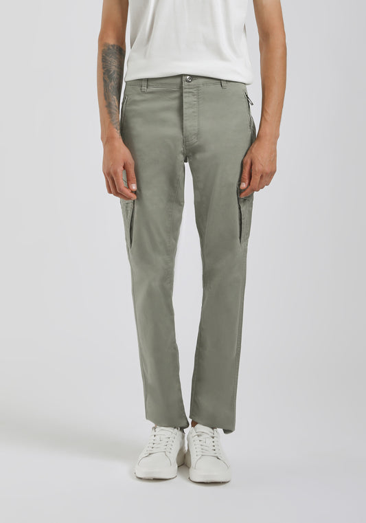 Pantaloni cargo in cotone|Colore:Salvia