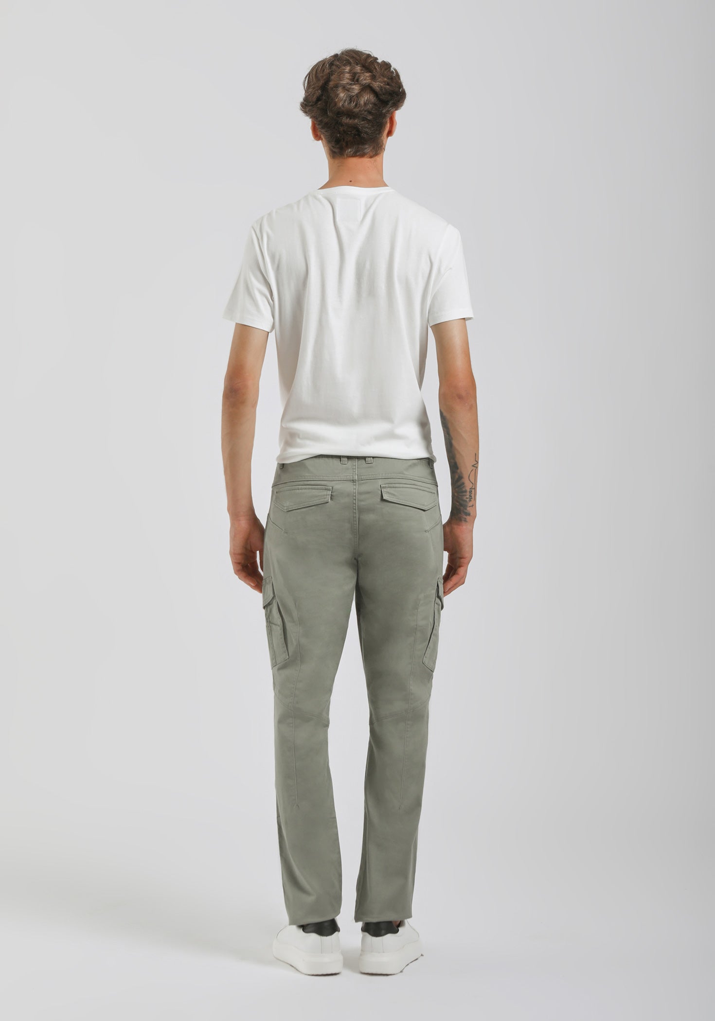 Pantaloni cargo in cotone|Colore:Salvia