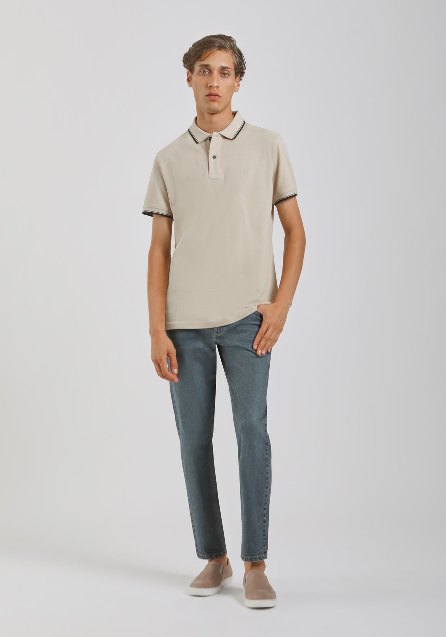 Polo 100% cotone|Colore:Beige chiaro