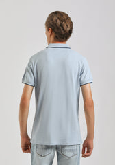 Polo 100% cotone|Colore:Cielo