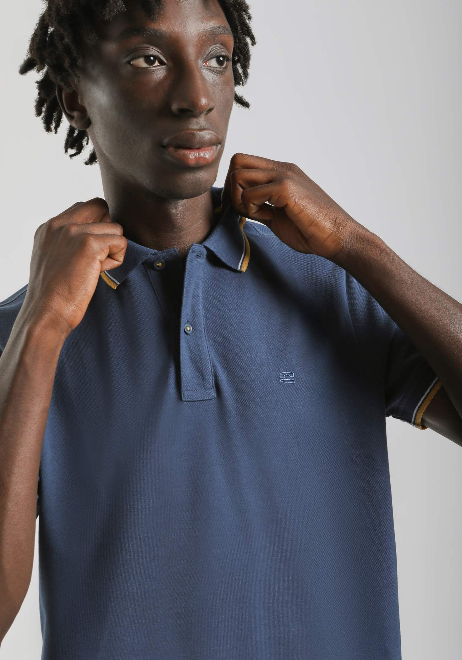 Polo 100% cotone|Colore:Jeans