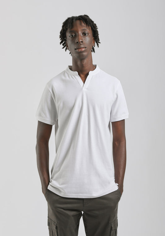 Polo coreana 100% cotone|Colore:Bianco
