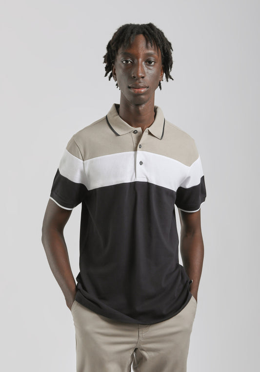Polo colorblock|Colore:Beige