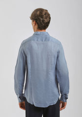 Camicia 100% lino|Colore:Ciano