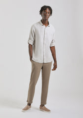 Pantaloni misto lino|Colore:Fango