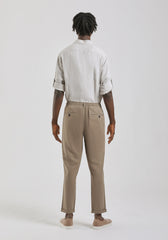 Pantaloni misto lino|Colore:Fango