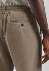 Pantaloni misto lino|Colore:Fango