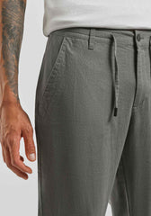 Pantaloni misto lino|Colore:Grigio