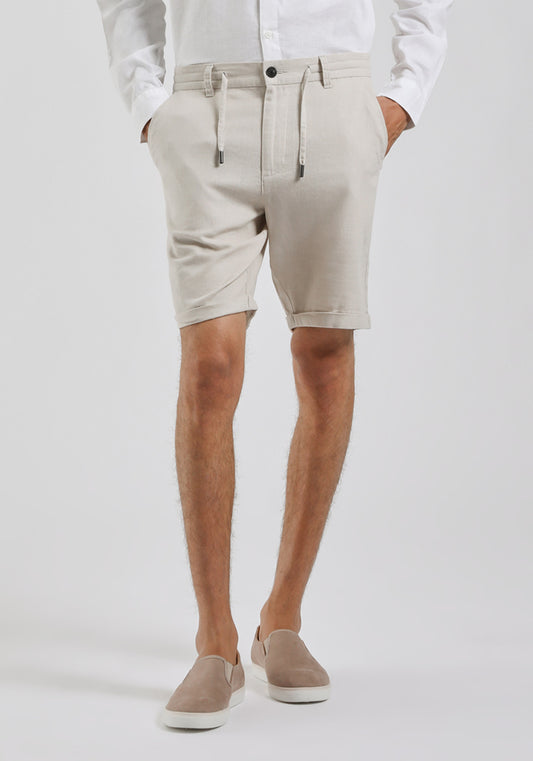 Bermuda misto lino|Colore:Beige chiaro
