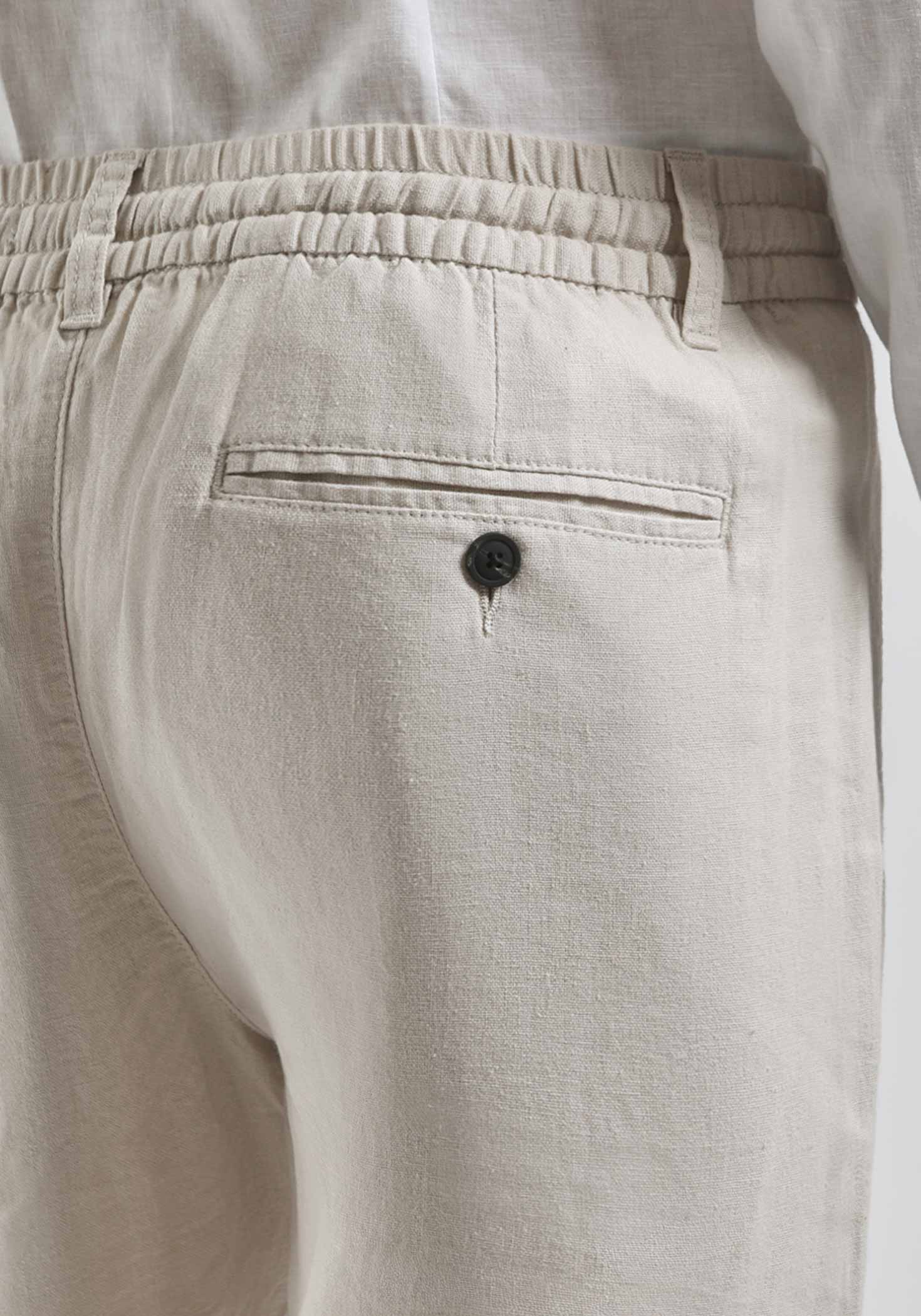 Bermuda misto lino|Colore:Beige chiaro