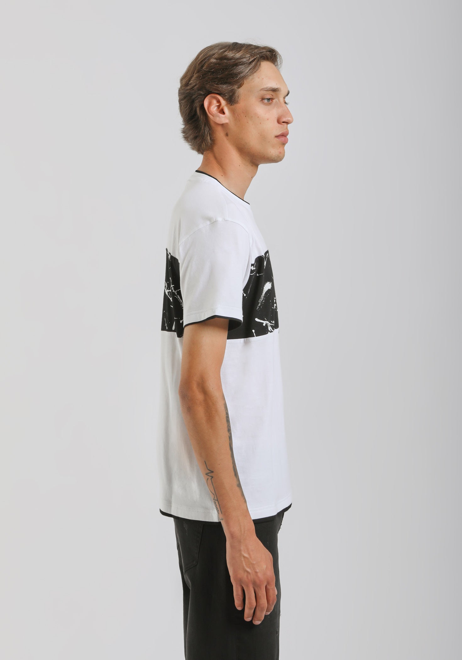 T-shirt colorblock|Colore:Bianco