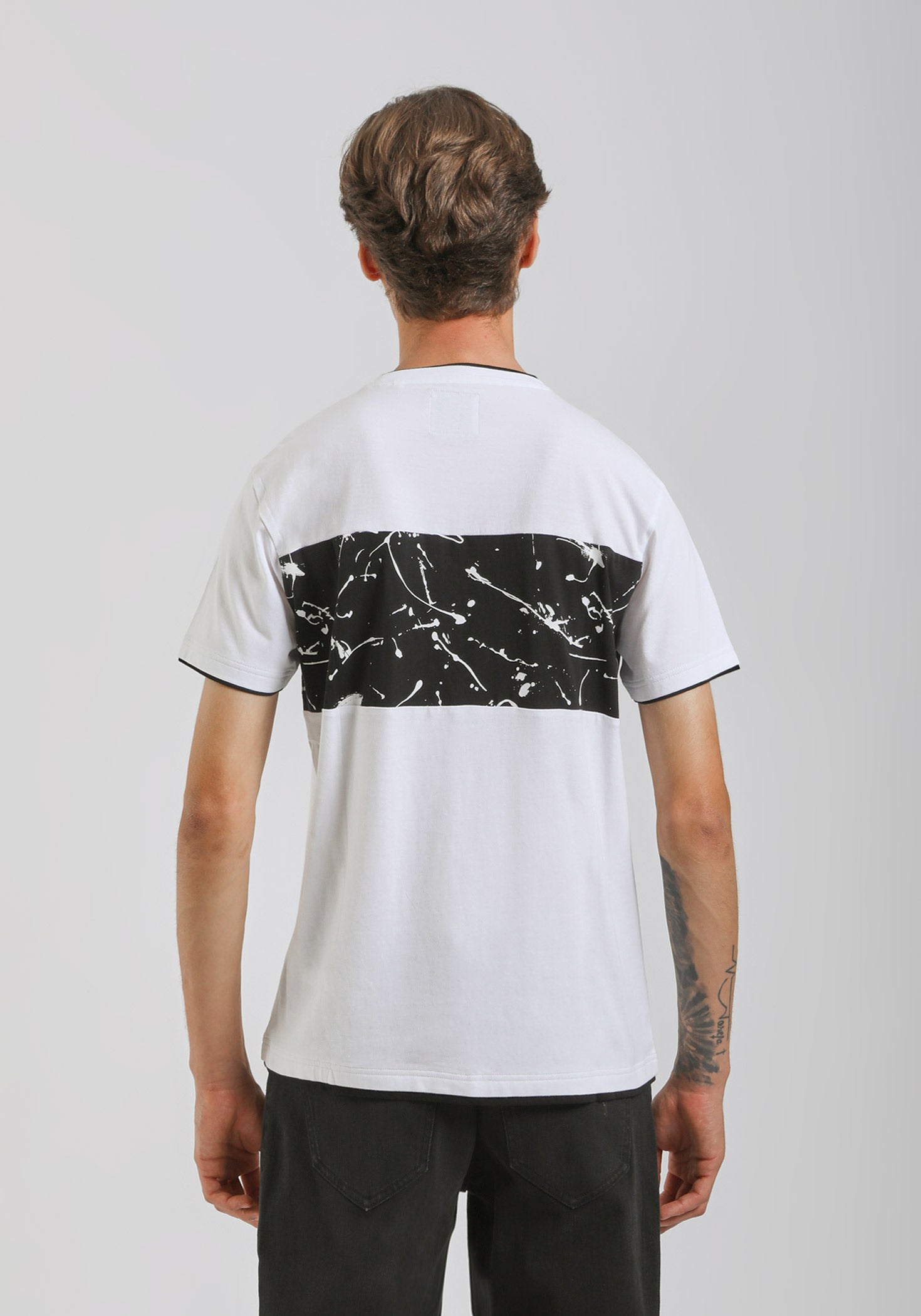 T-shirt colorblock|Colore:Bianco