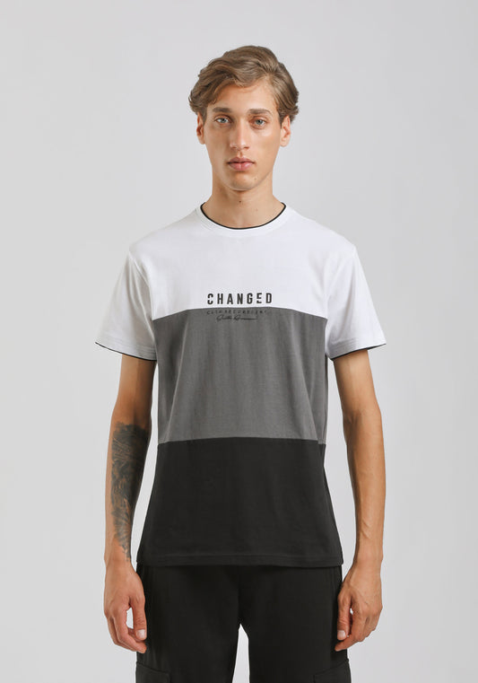 T-shirt colorblock|Colore:Grigio scuro