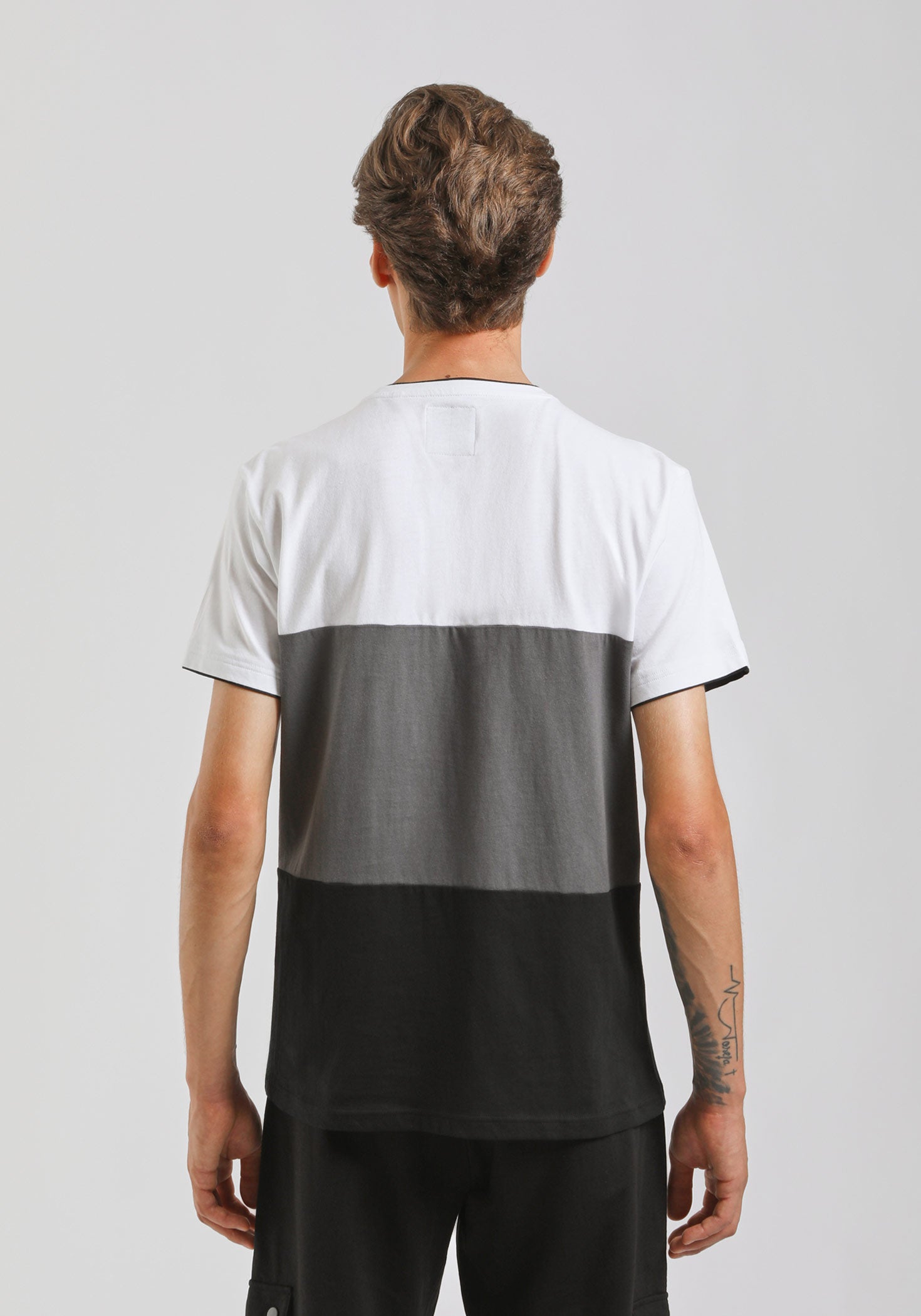 T-shirt colorblock|Colore:Grigio scuro
