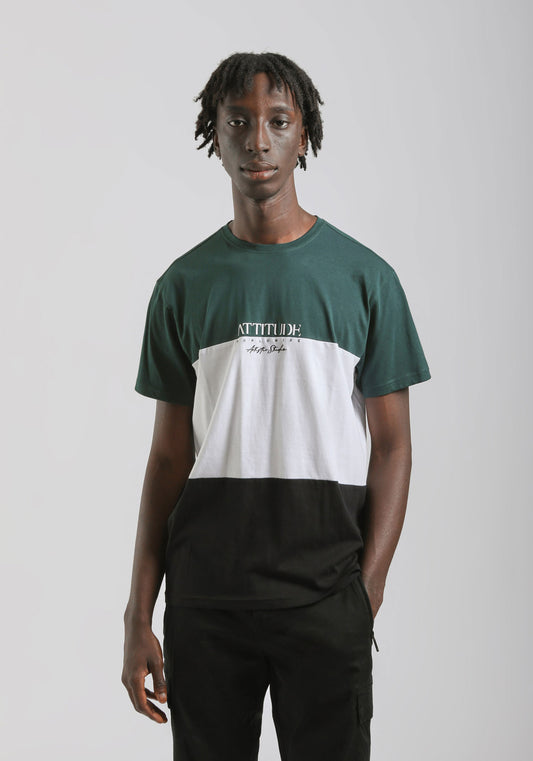 T-shirt colorblock|Colore:Petrolio