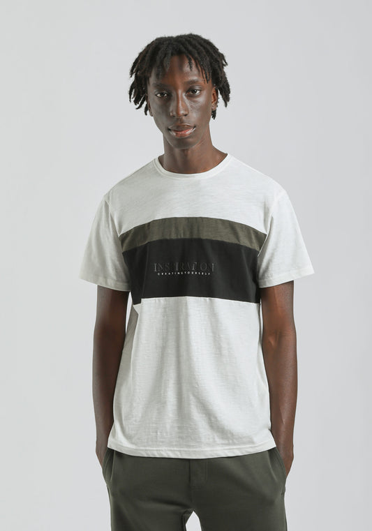 T-shirt colorblock|Colore:Off white