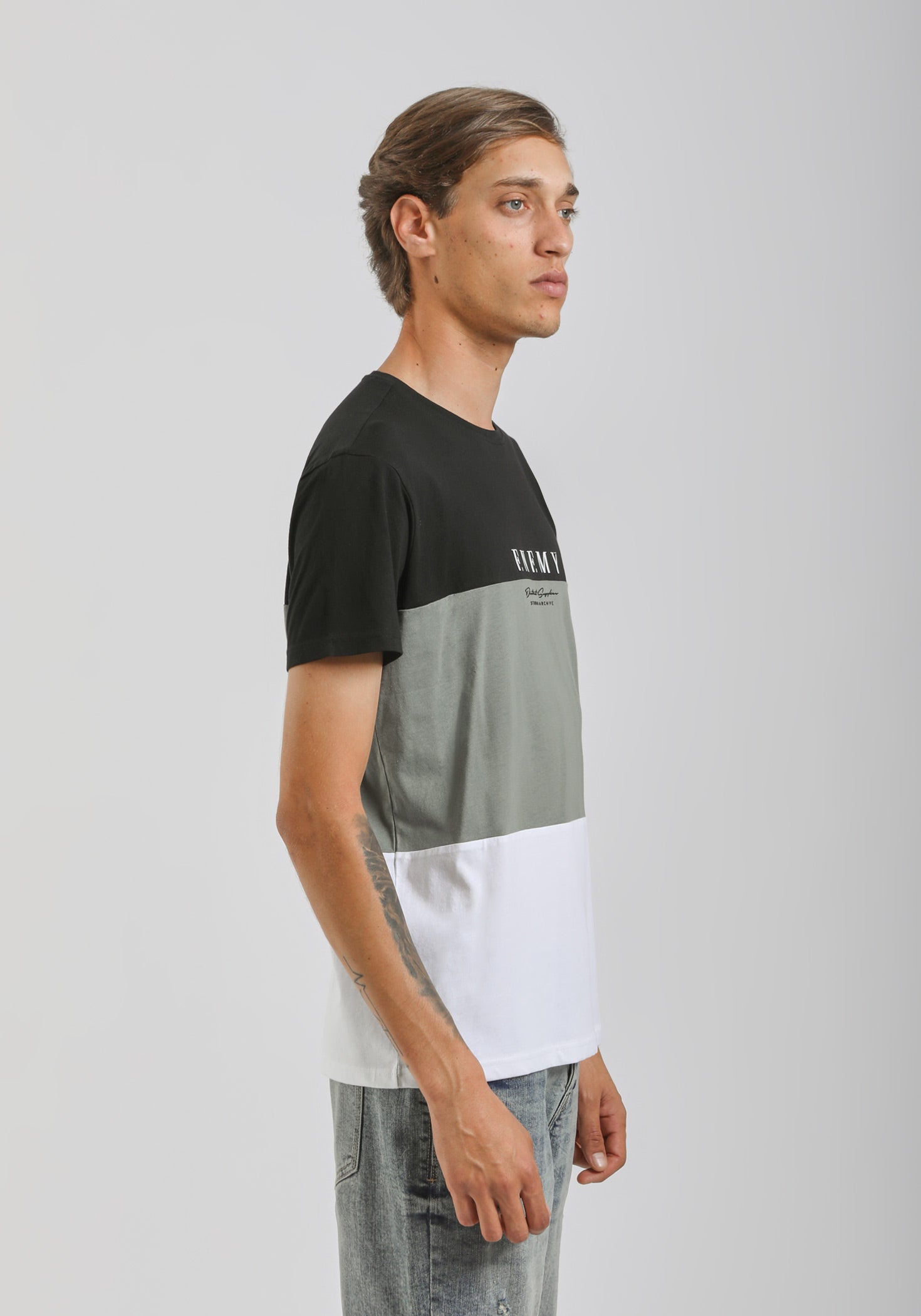 T-shirt colorblock|Colore:Verde