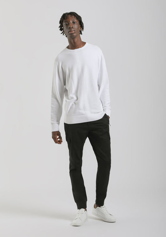 Pantaloni cargo con elastici alle caviglie|Colore:Nero