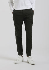 Pantaloni cargo con elastici alle caviglie|Colore:Nero