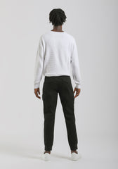 Pantaloni cargo con elastici alle caviglie|Colore:Nero