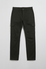 Pantaloni cargo con elastici alle caviglie|Colore:Nero