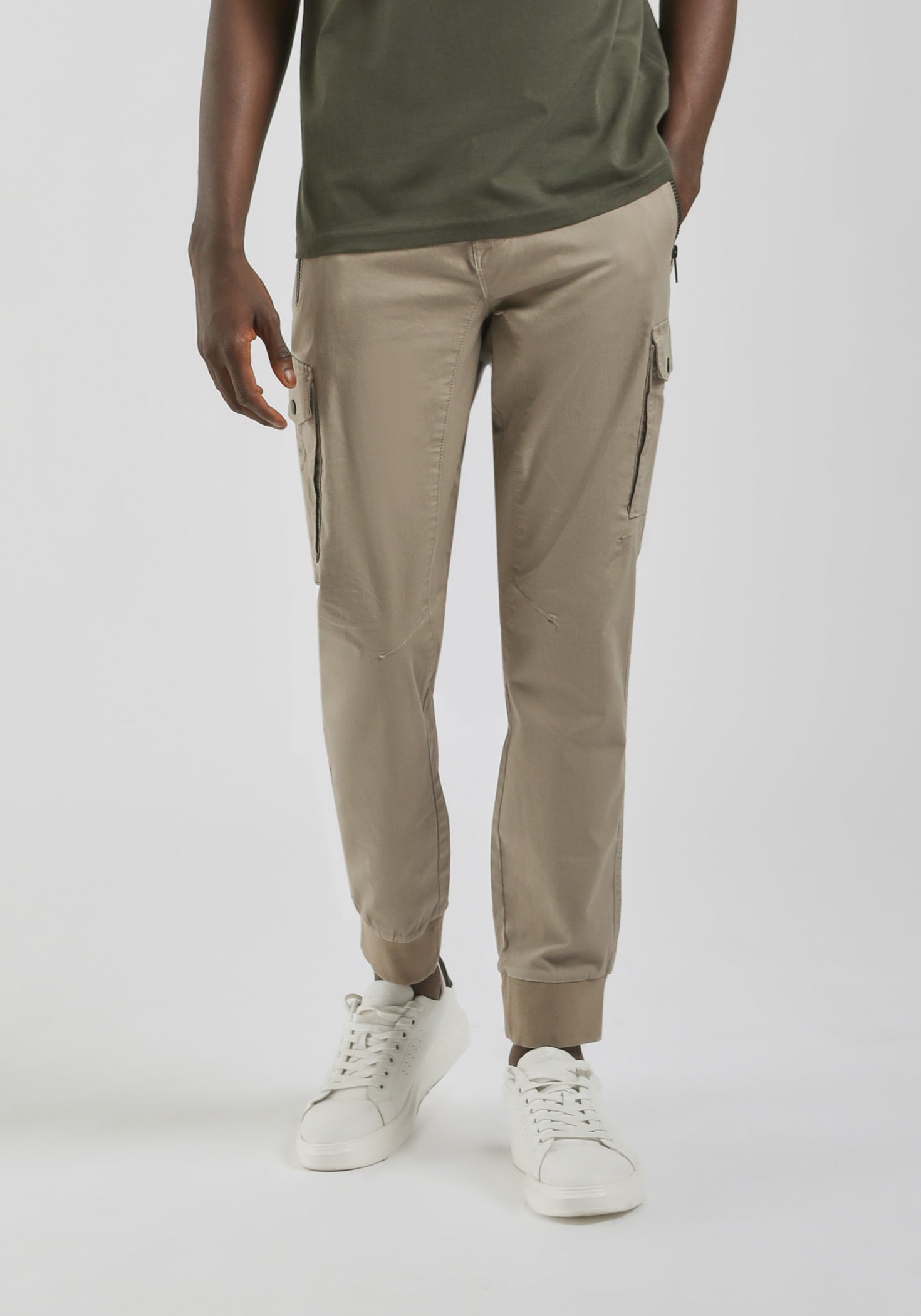 Pantalone cargo in cotone|Colore:Beige