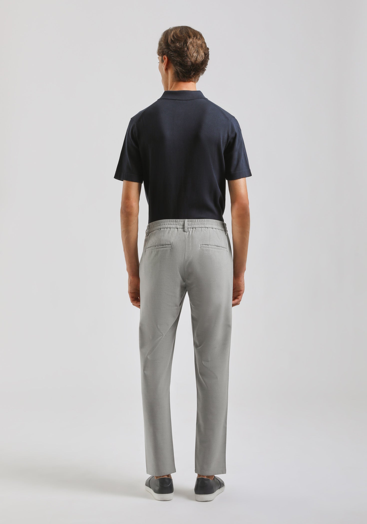 Pantaloni chino misto viscosa|Colore:Grigio