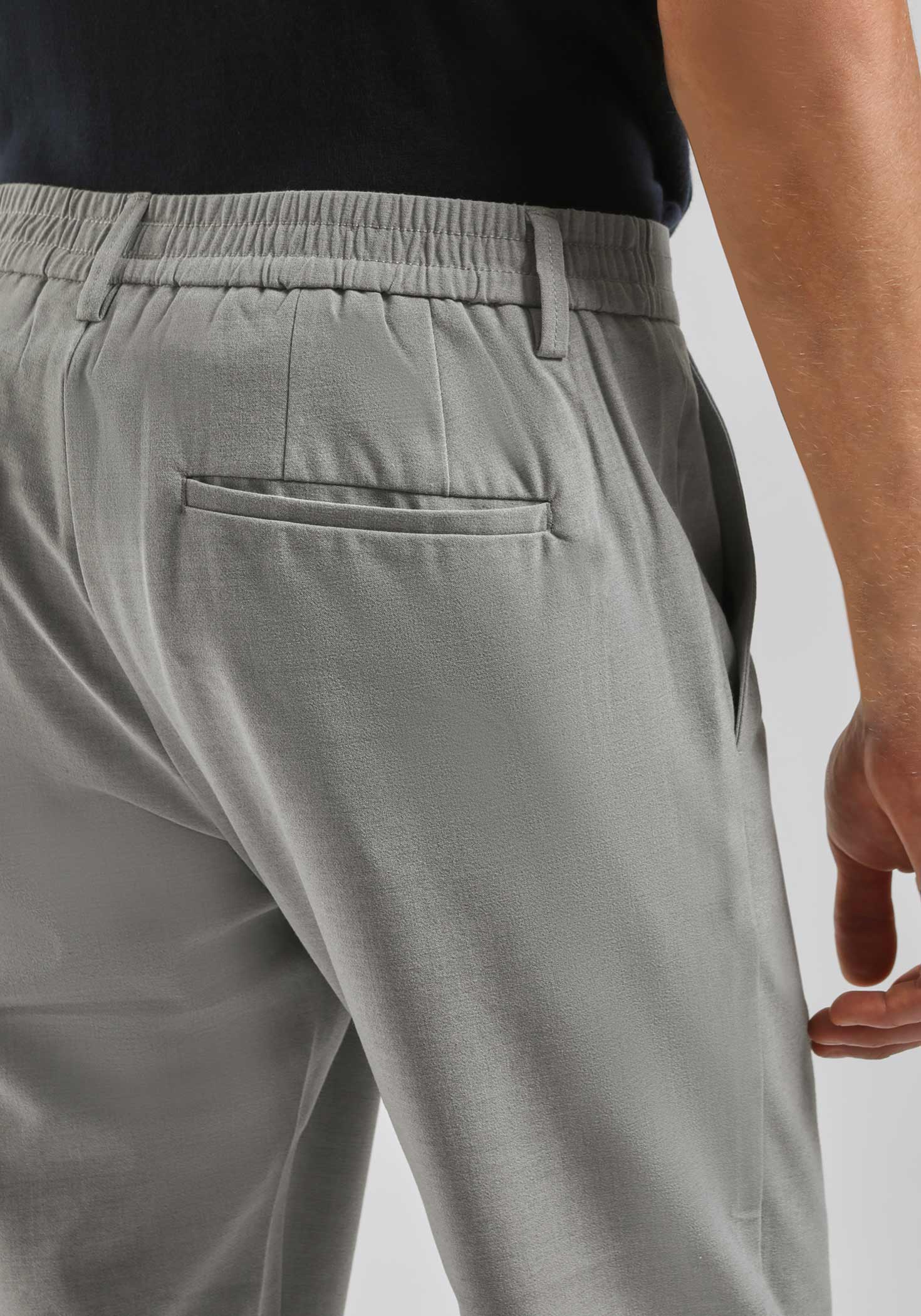Pantaloni chino misto viscosa|Colore:Grigio