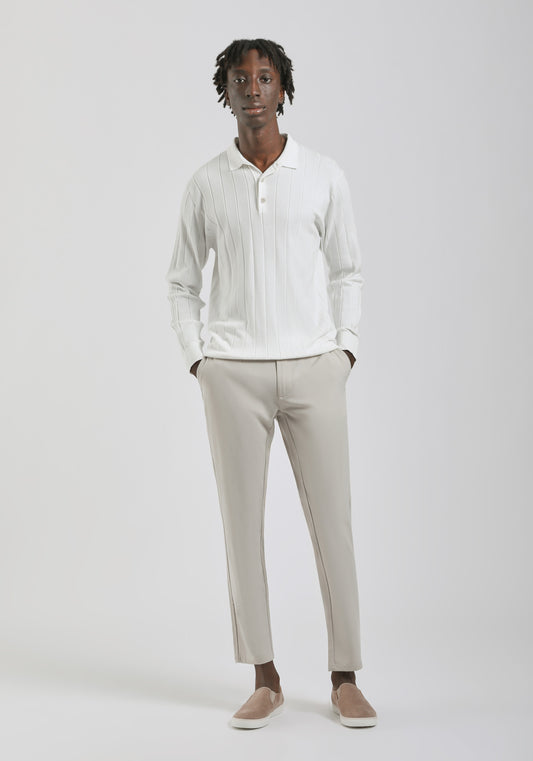 Pantaloni chino misto viscosa|Colore:Sabbia