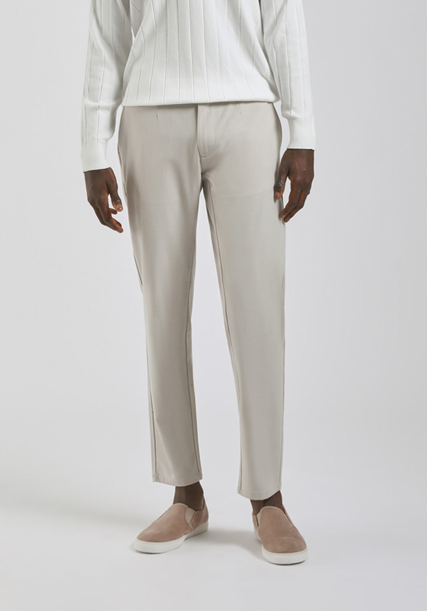 Pantaloni chino misto viscosa|Colore:Sabbia