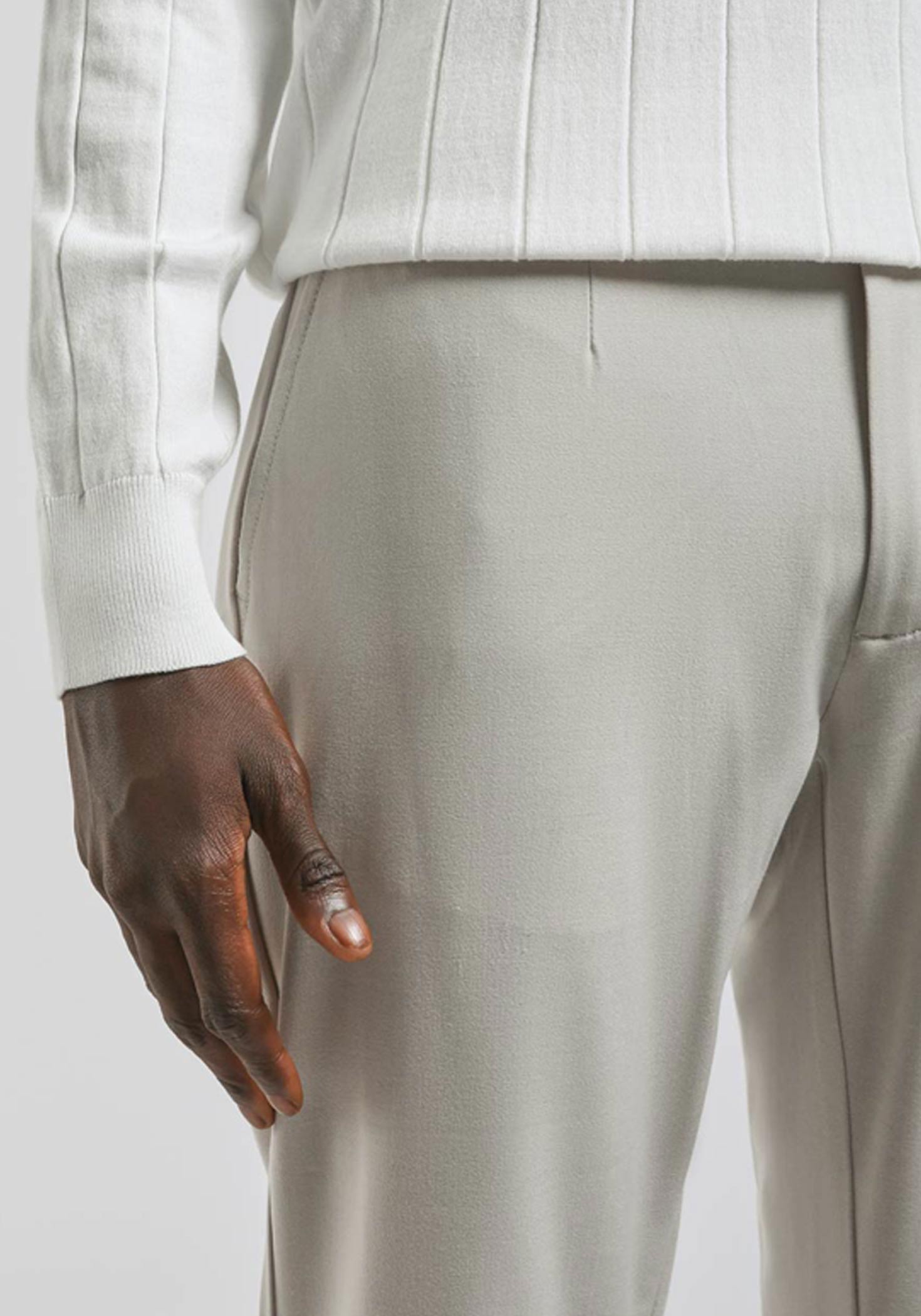 Pantaloni chino misto viscosa|Colore:Sabbia