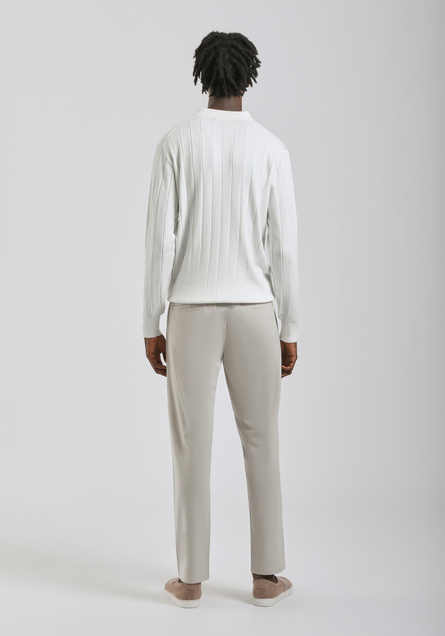 Pantaloni chino misto viscosa|Colore:Sabbia