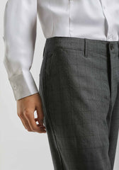 Pantaloni chino con fantasia a quadri|Colore:Blue