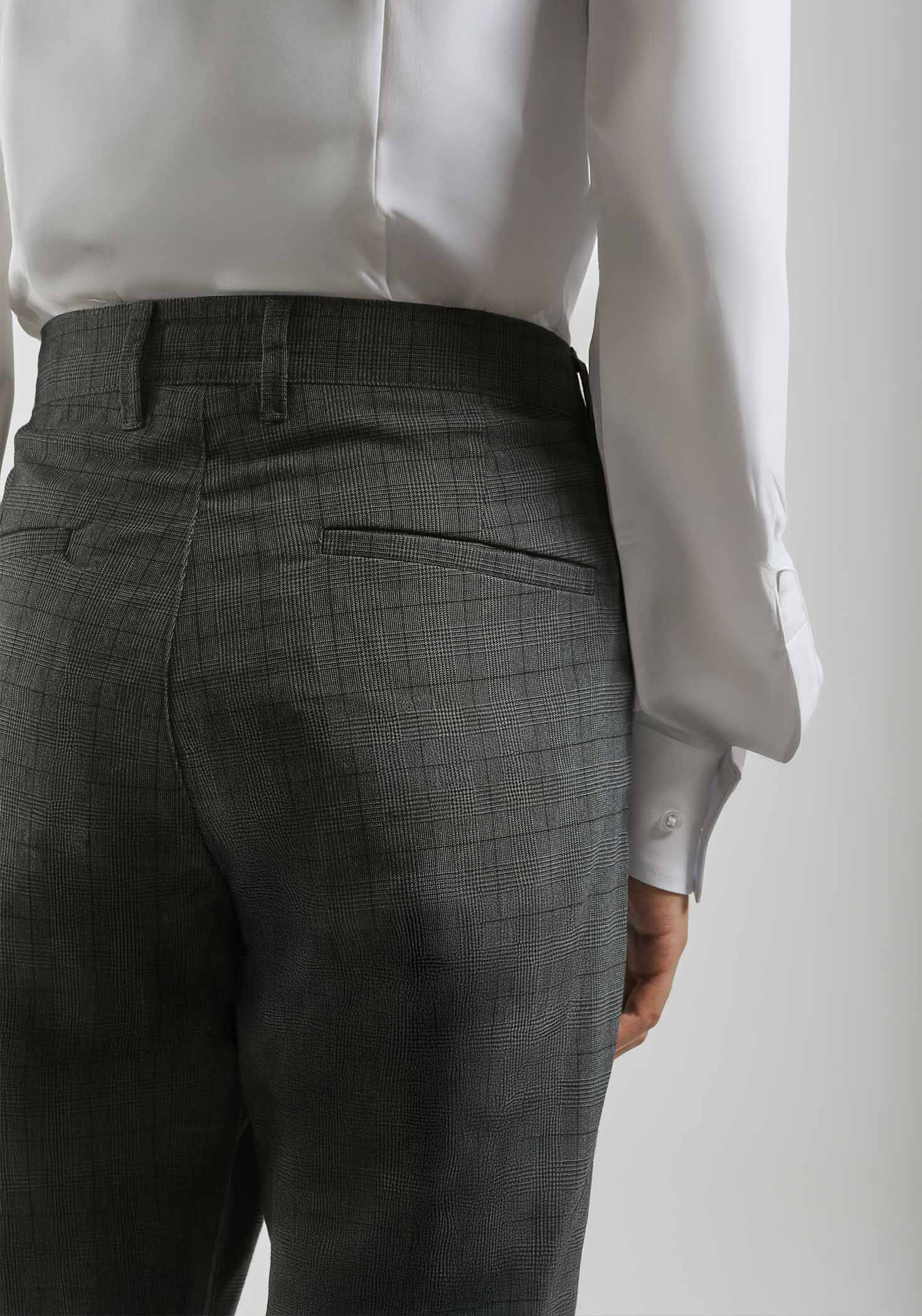 Pantaloni chino con fantasia a quadri|Colore:Blue