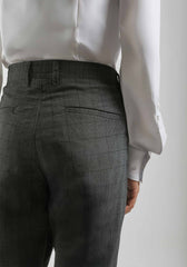 Pantaloni chino con fantasia a quadri|Colore:Blue