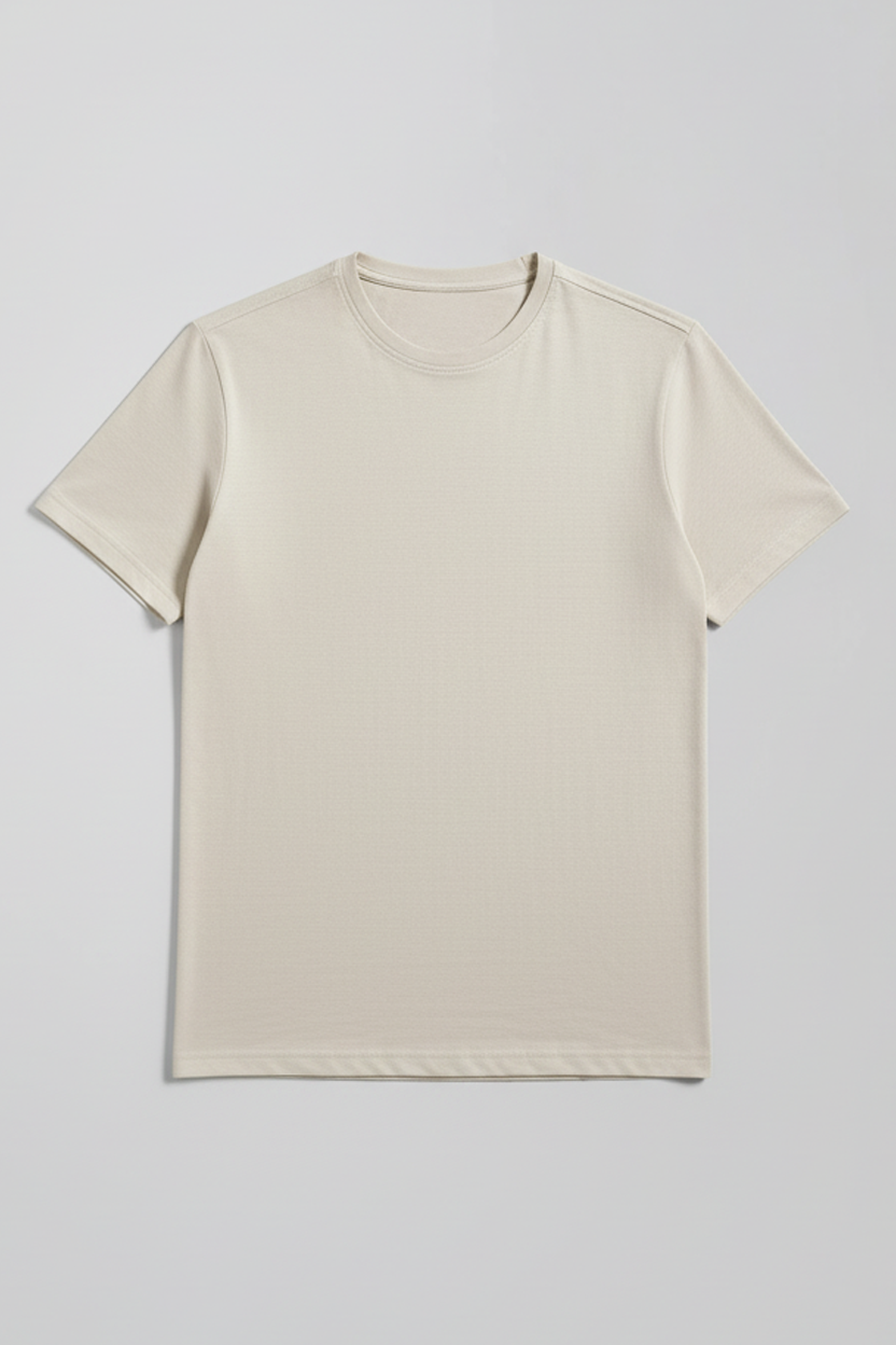 T-shirt basic 100% cotone|Colore:Sabbia