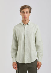 Camicia misto lino|Colore:Verde chiaro
