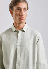 Camicia misto lino|Colore:Verde chiaro