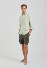 Camicia misto lino|Colore:Verde chiaro