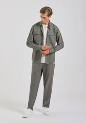 Camicia misto lino con tasconi|Colore:Grigio
