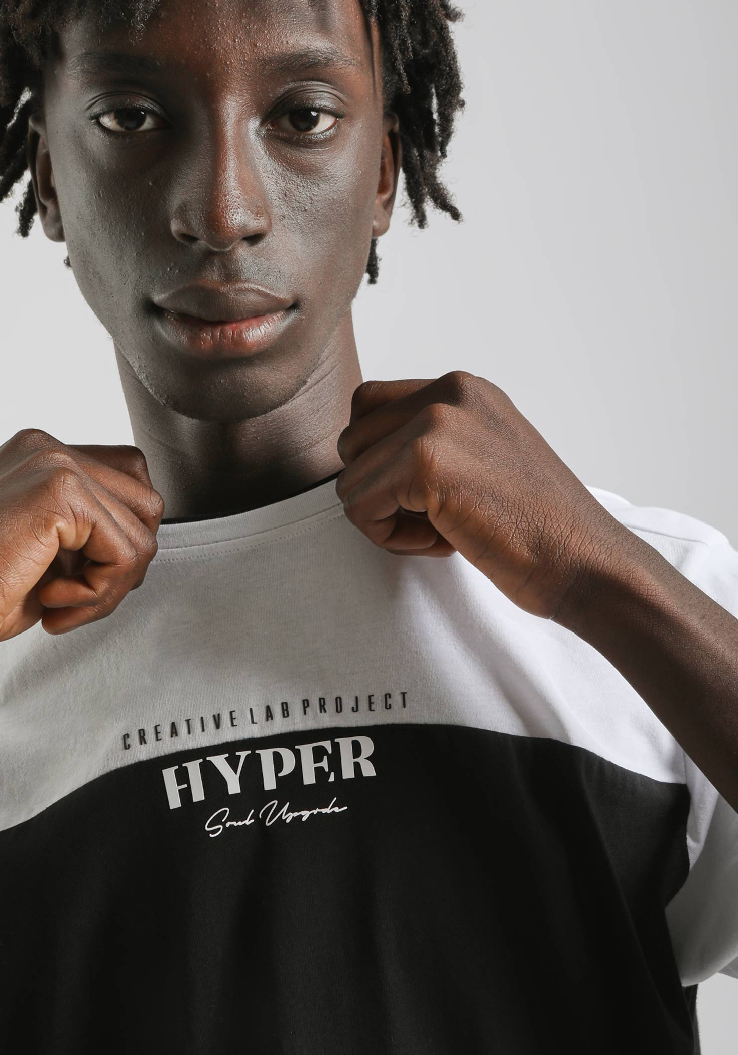 T-shirt colorblock|Colore:Bianco