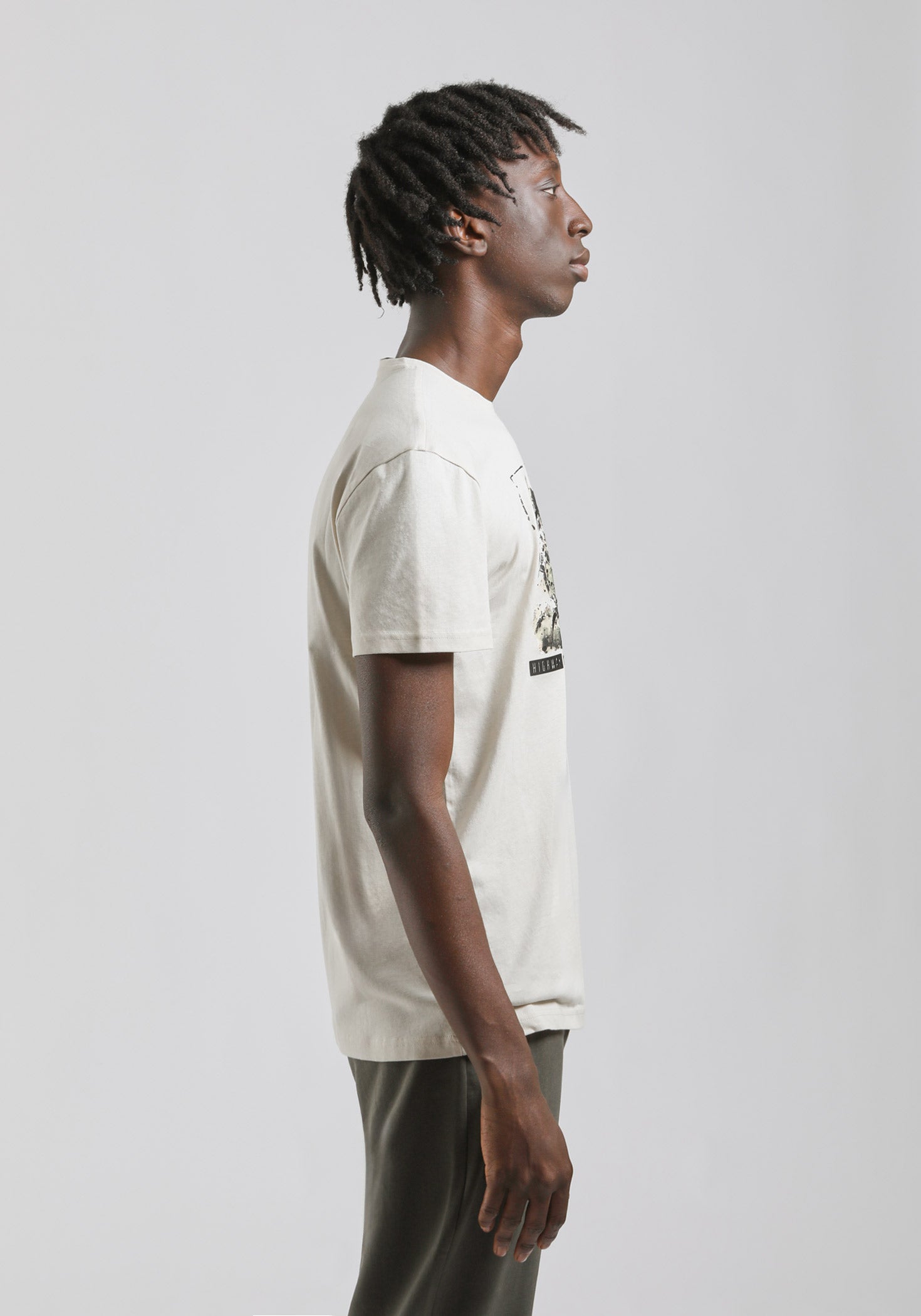 T-shirt 100% cotone con stampa|Colore:Ecrù