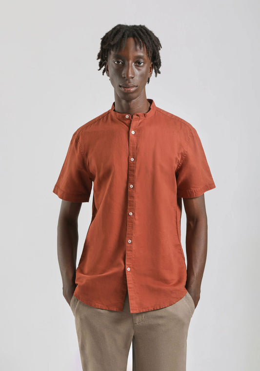 Camicia mezza manica misto lino|Colore:Rame