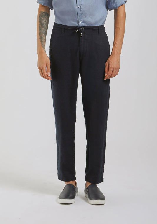 Pantaloni misto lino|Colore:Denim