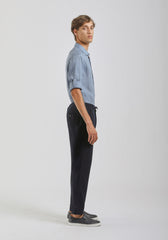 Pantaloni misto lino|Colore:Denim