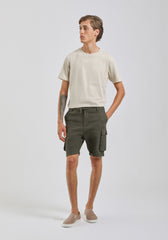 Bermuda misto lino con tasconi|Colore:Verde