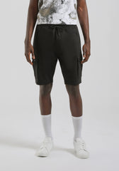 Bermuda cargo in felpa|Colore:Nero