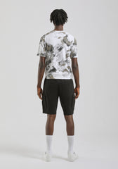 Bermuda cargo in felpa|Colore:Nero