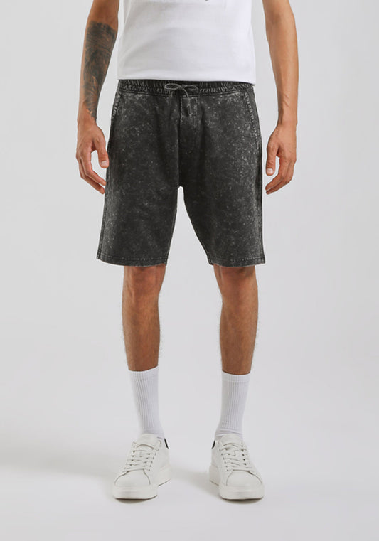 Bermuda in felpa misto cotone|Colore:Nero