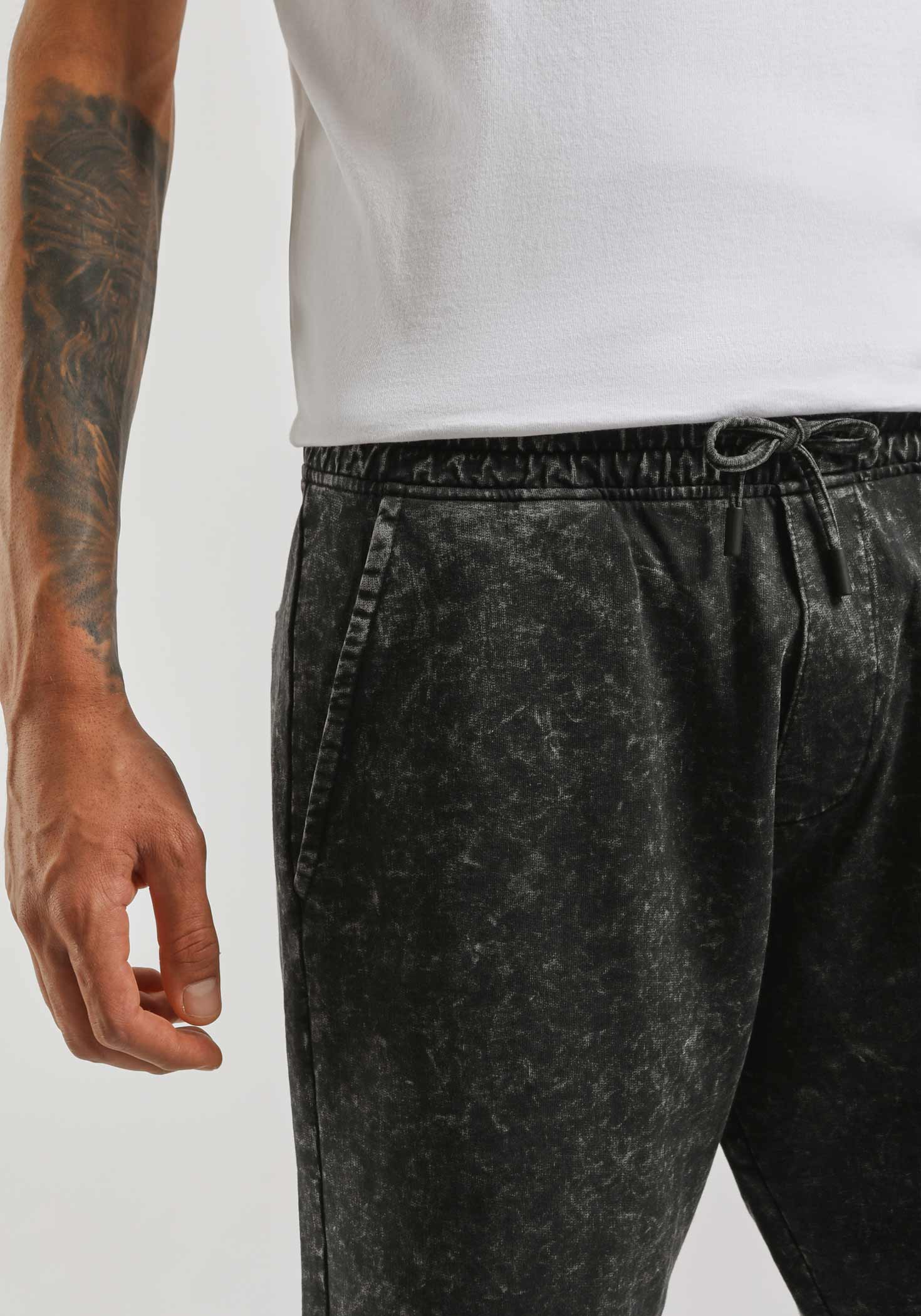 Bermuda in felpa misto cotone|Colore:Nero